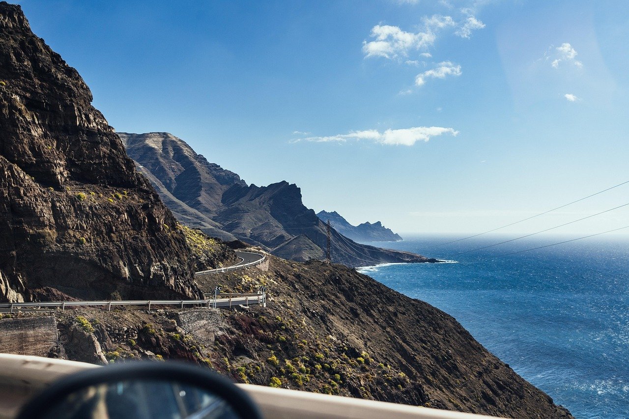 gran canaria, island, spain, canary islands, atlantic ocean, water, cliff, nature, mountains, road, trip, adventure, holiday, landscape